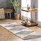 Nuloom Hand Braided Marla Denim And Jute Diamonds Area Rug 2ft 6in x 12ft ASDR02A-26012 - alternate 1
